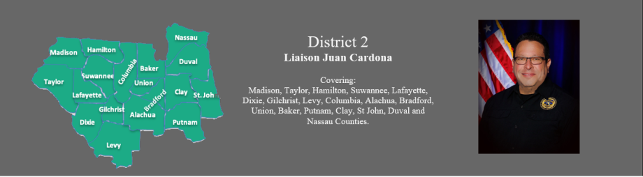 Banner with LEL Photo county map for District  2