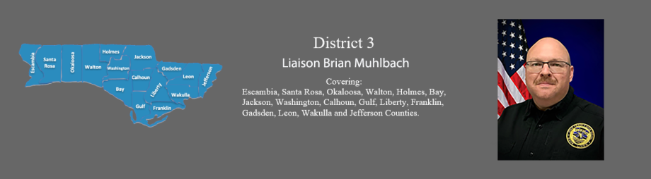 Banner with LEL Photo county map for District  3
