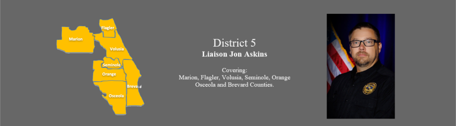 Banner with LEL Photo county map for District 5